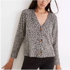 Madewell Floral black&white cardigan - Size L